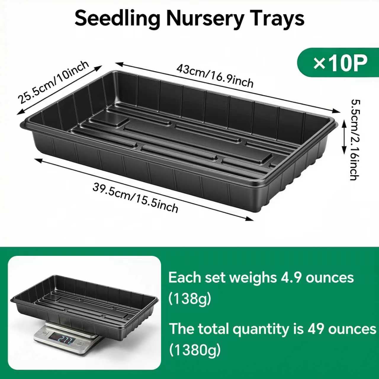 EXTYQWC seedling tray pack, versatile for microgreens and bonsai setups.