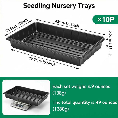EXTYQWC seedling tray pack, versatile for microgreens and bonsai setups.