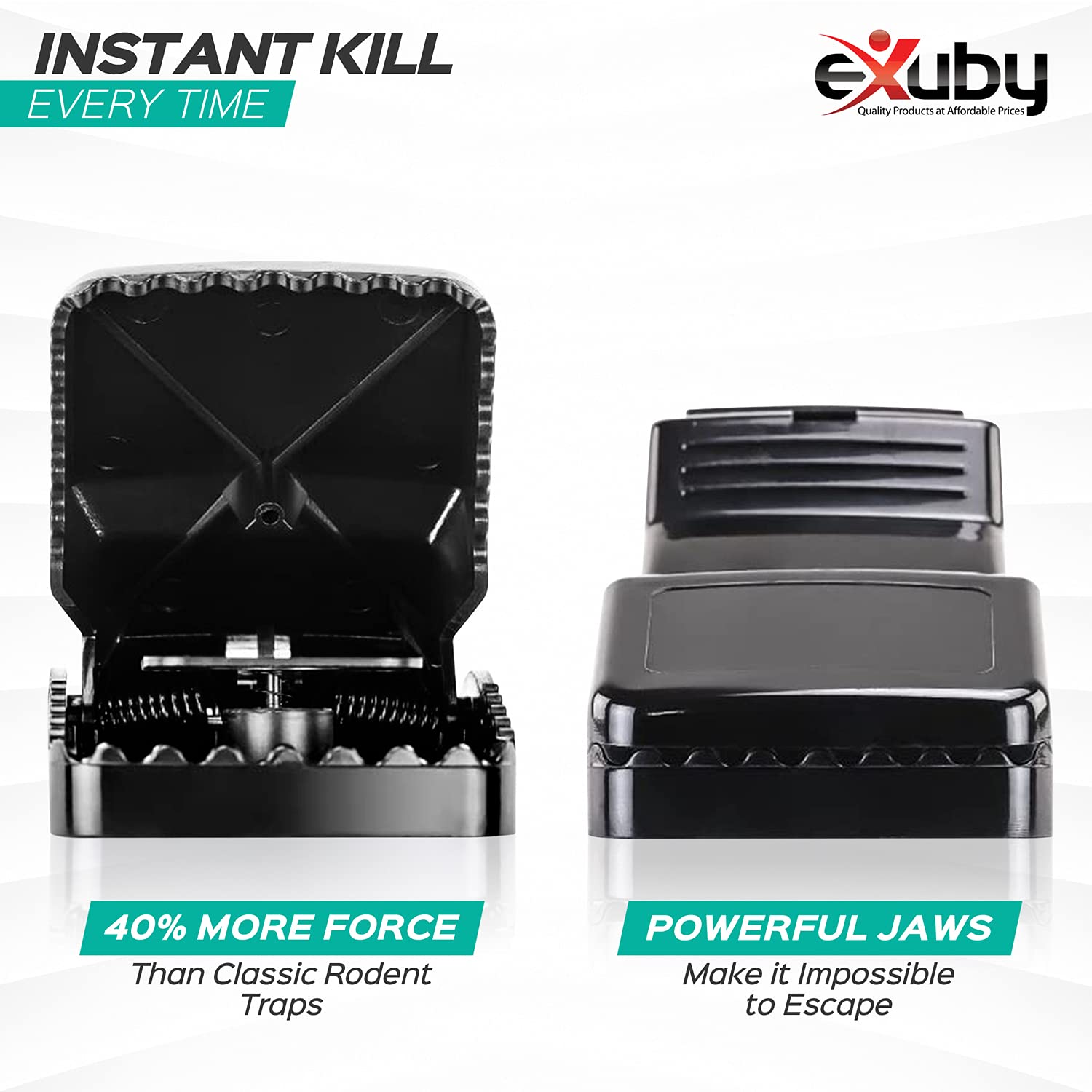 eXuby rat trap showing bait cup ready for quick setup