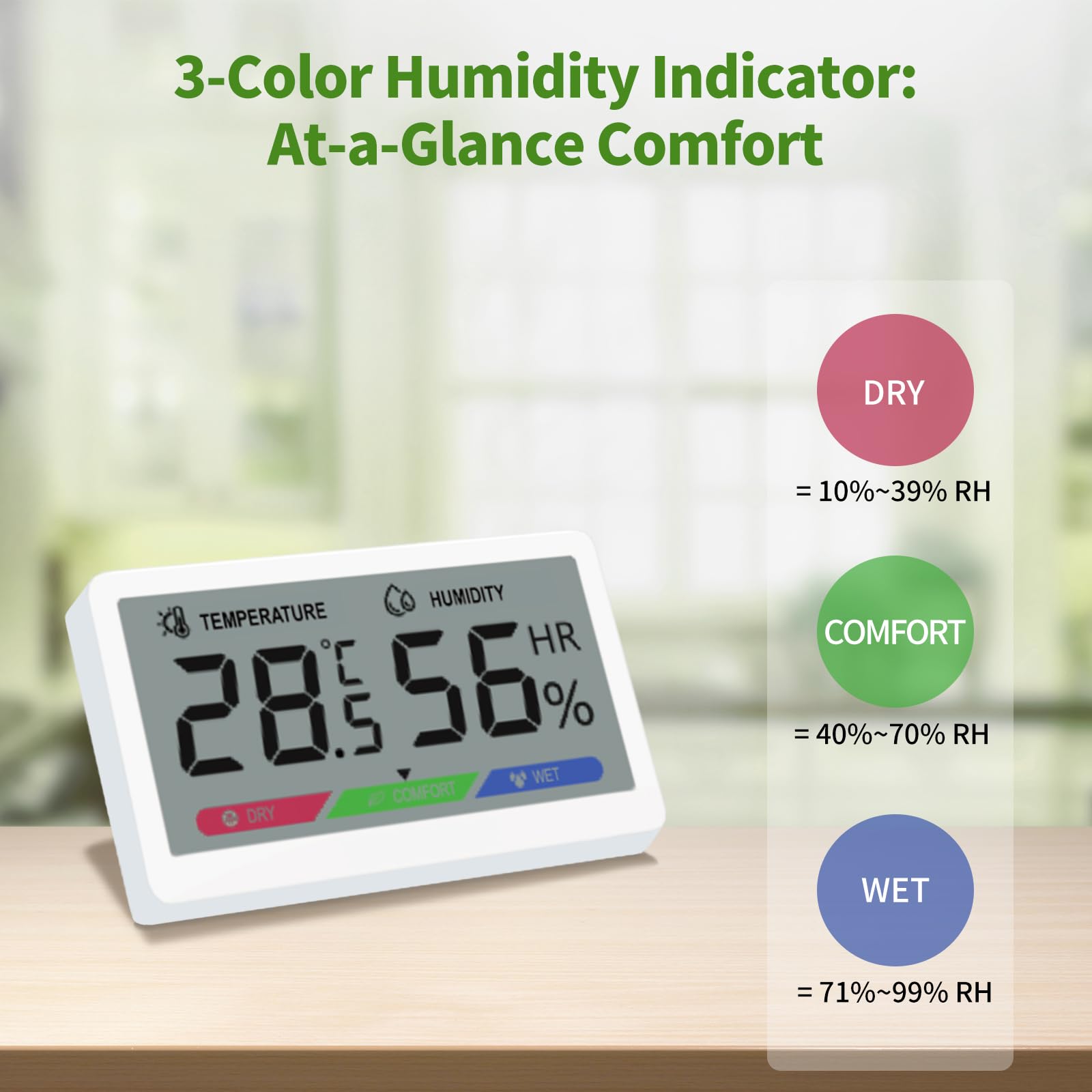 EYAEAP digital hygrometer 15-second refresh keeps readings current