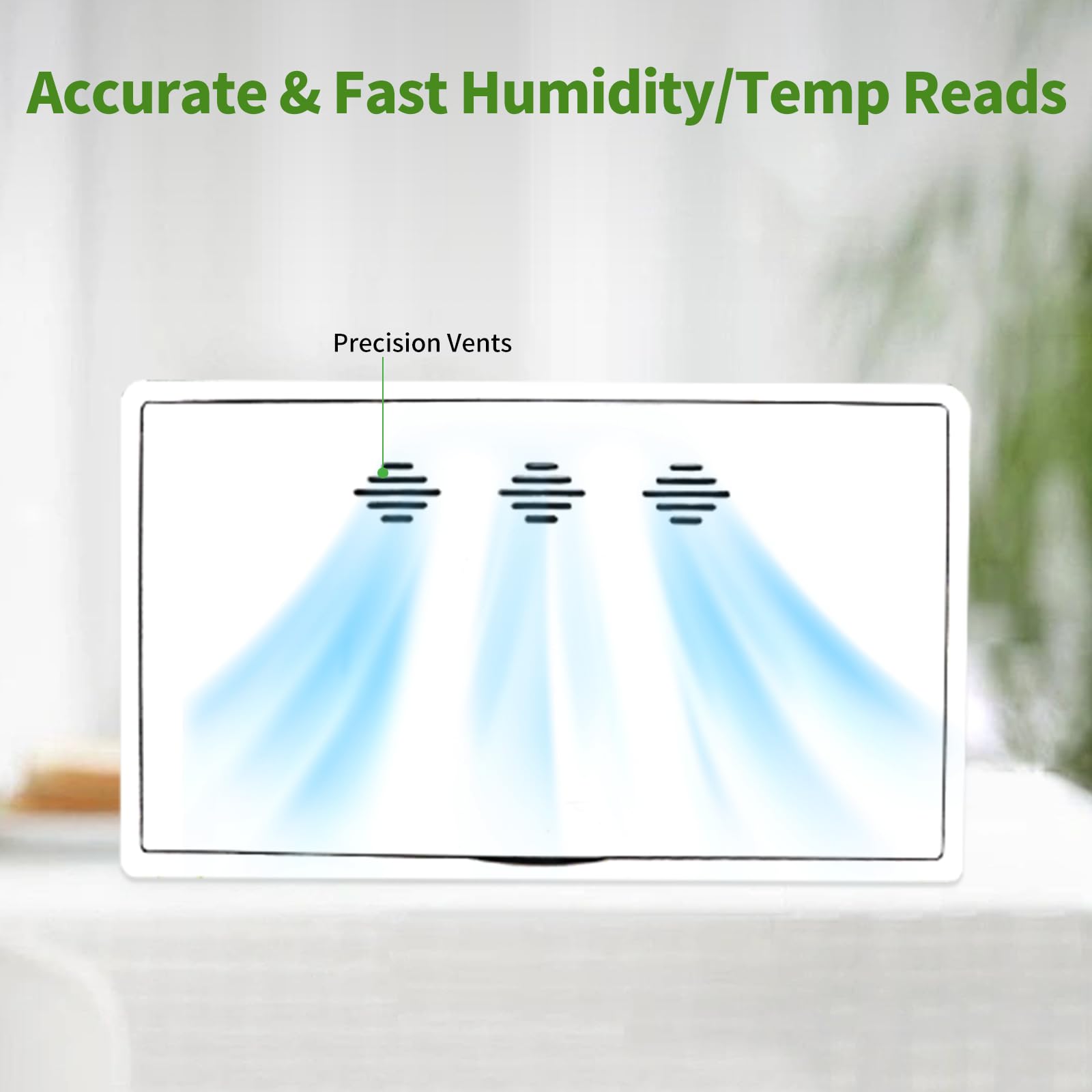 EYAEAP hygrometer with placement options for versatile setup