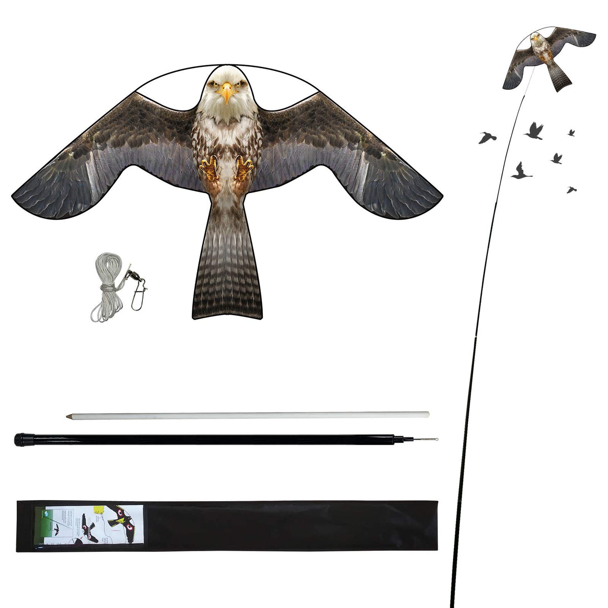 eyijklzo bird scarer kite in field deters birds without harm