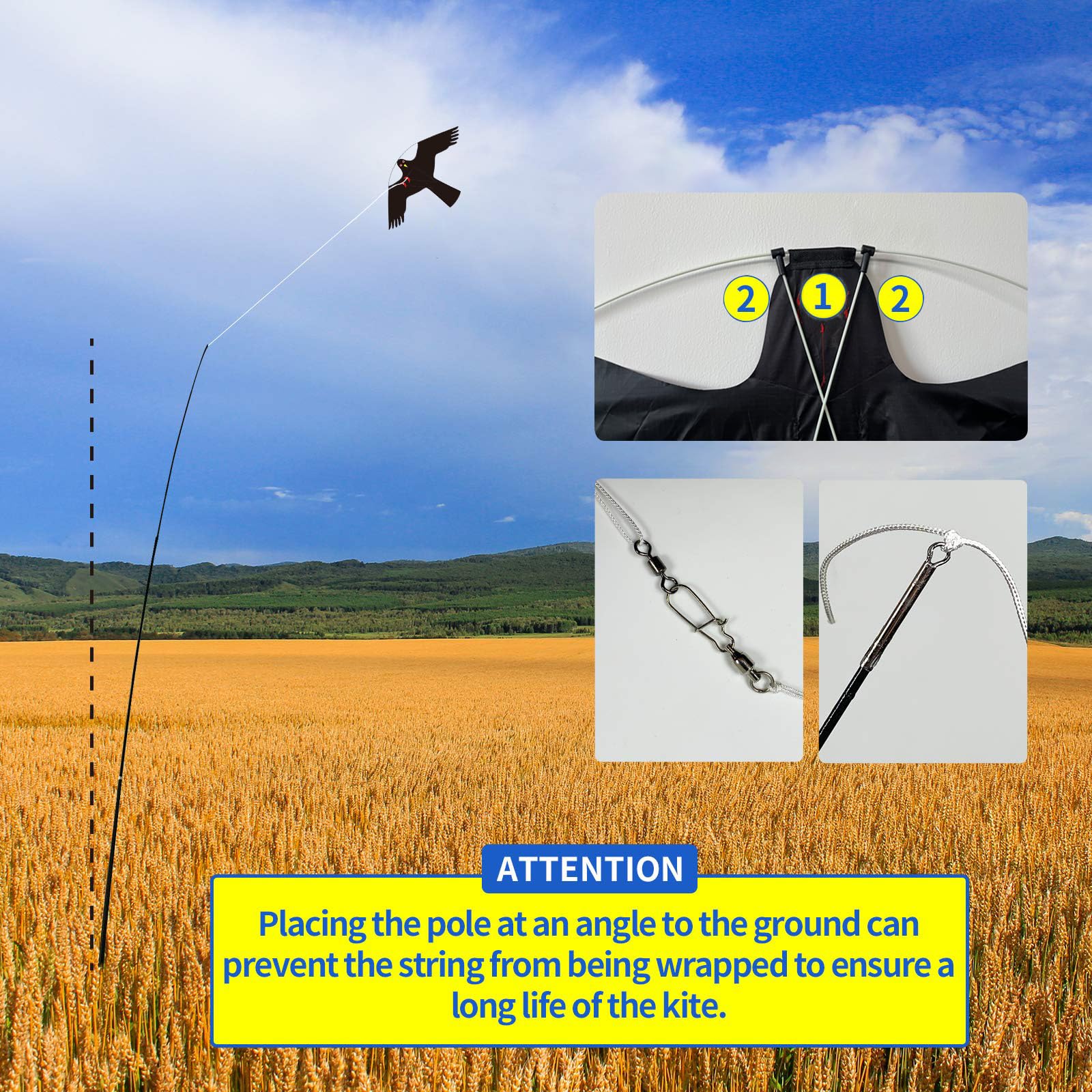 eyijklzo oxford cloth construction supports durable kite performance outdoors