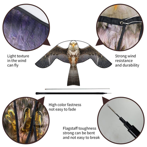 eyijklzo reflective kite materials enhance visibility to scare birds