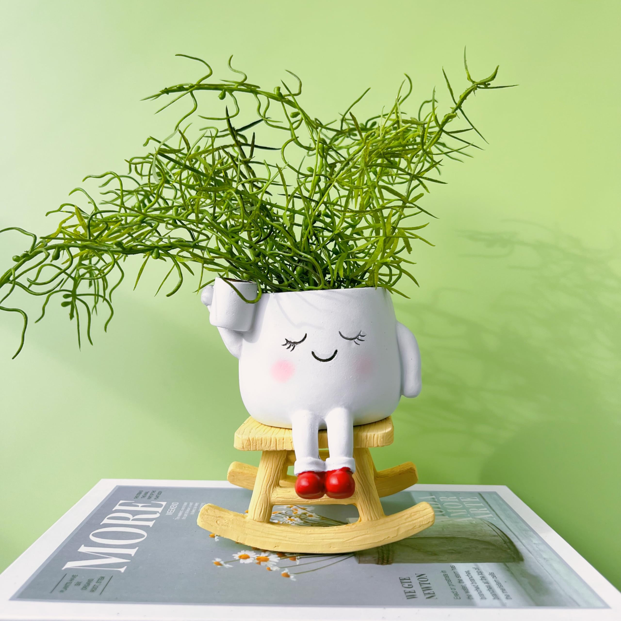 EylbKey planter includes a drainage hole with removable pad for healthier watering.