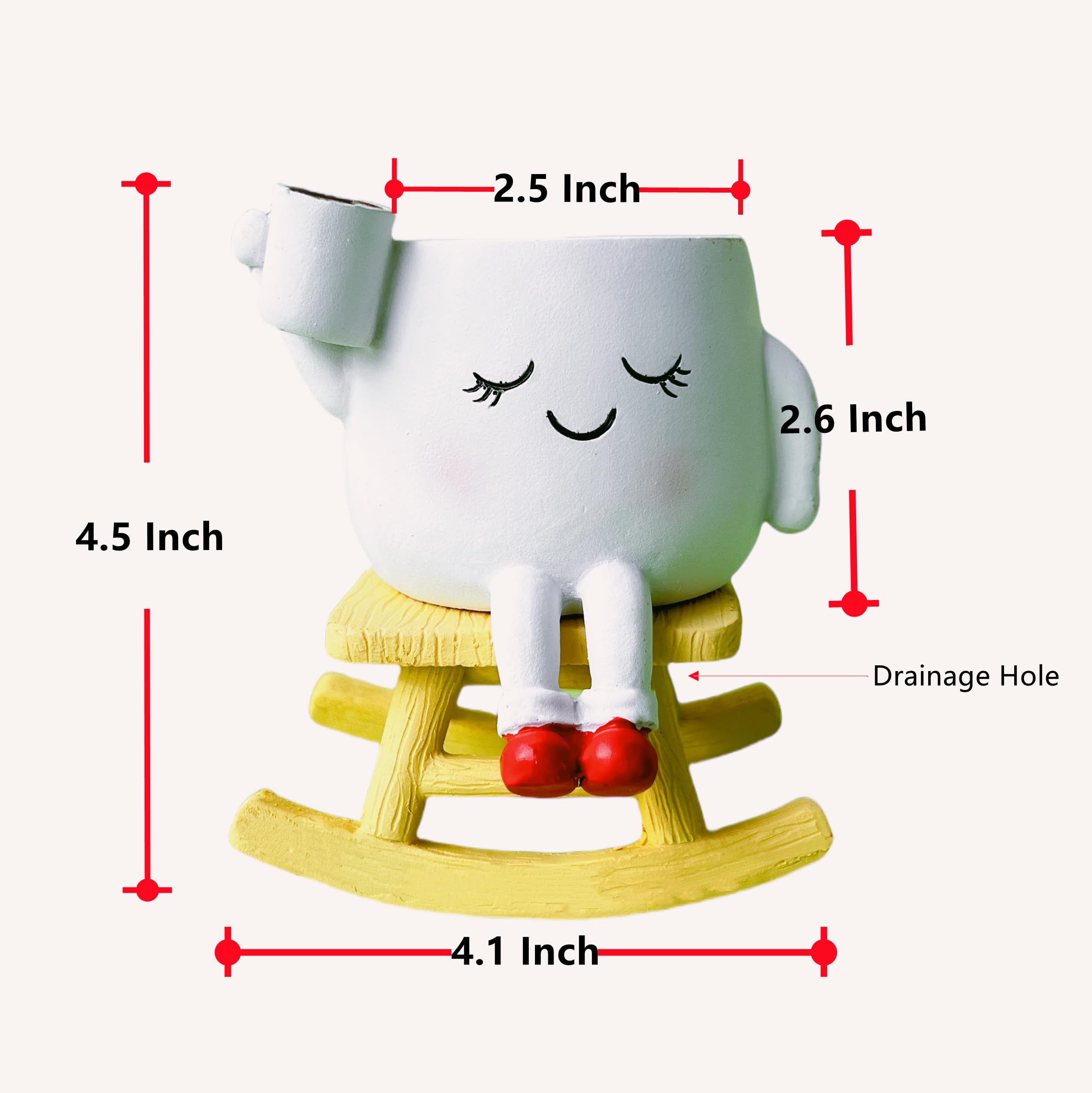 EylbKey smiling-face planter brightens windowsills and shelves with a cheerful vibe.