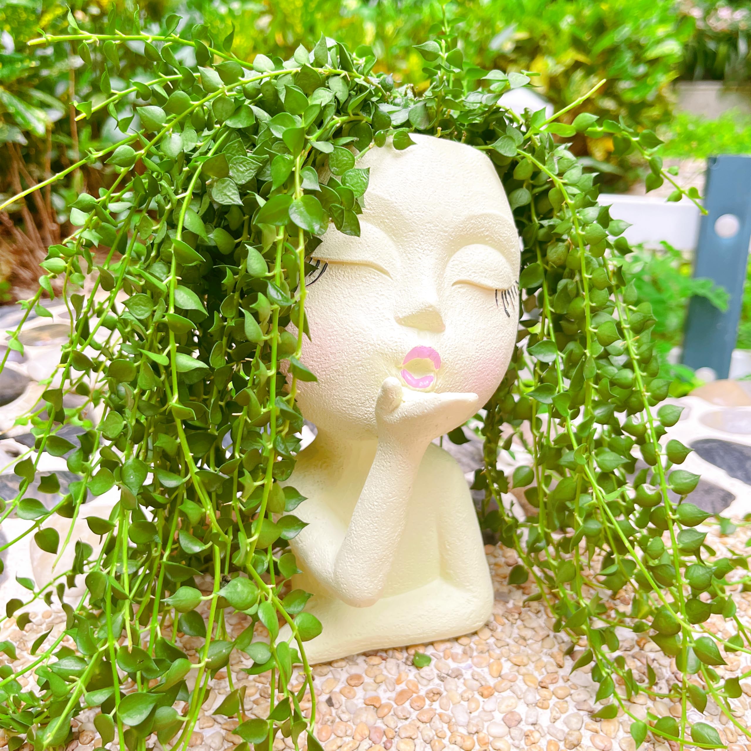 EylbKey face planter resin-drain-hole with upgraded base promotes stable drainage.