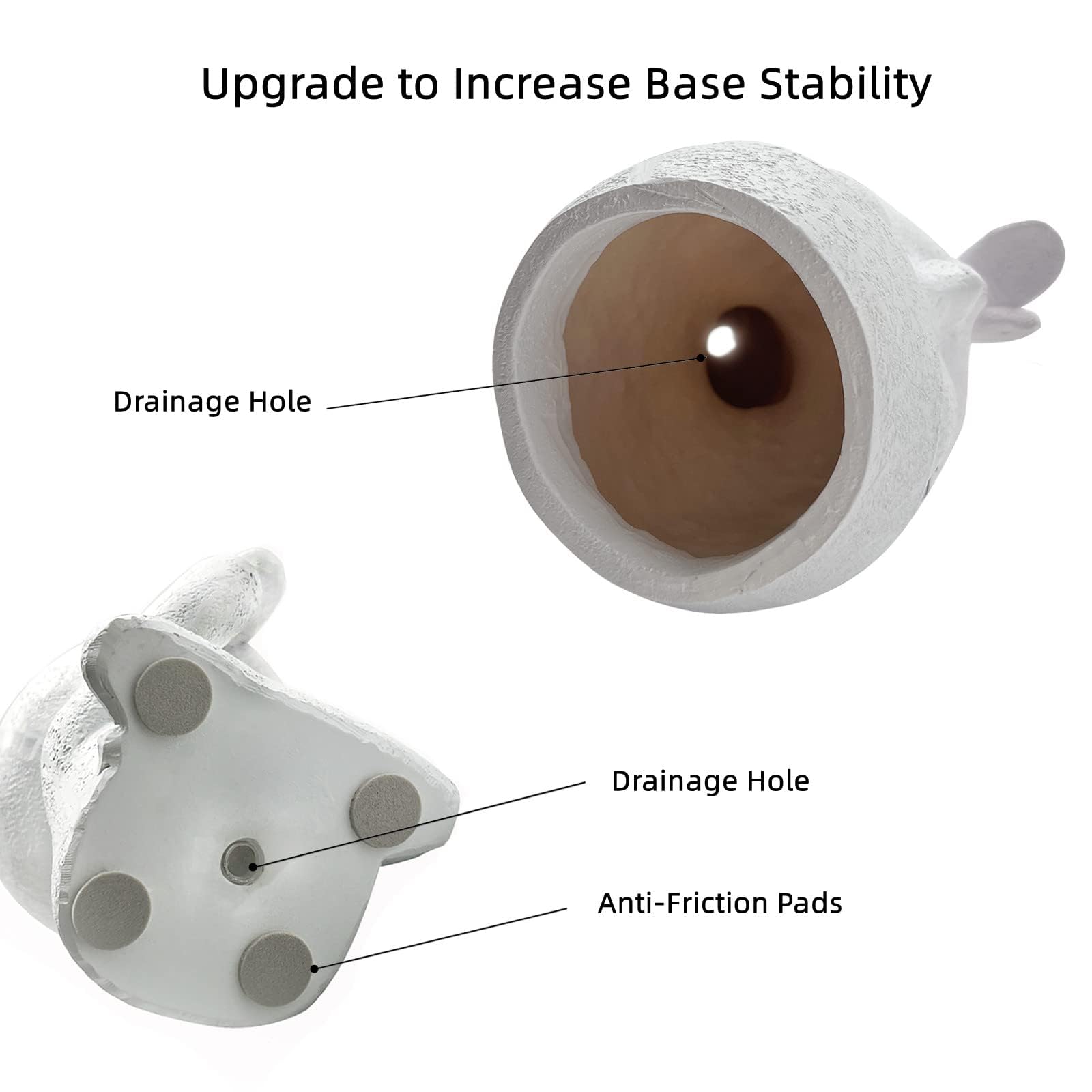 EylbKey upgraded base adds stability on shelves.