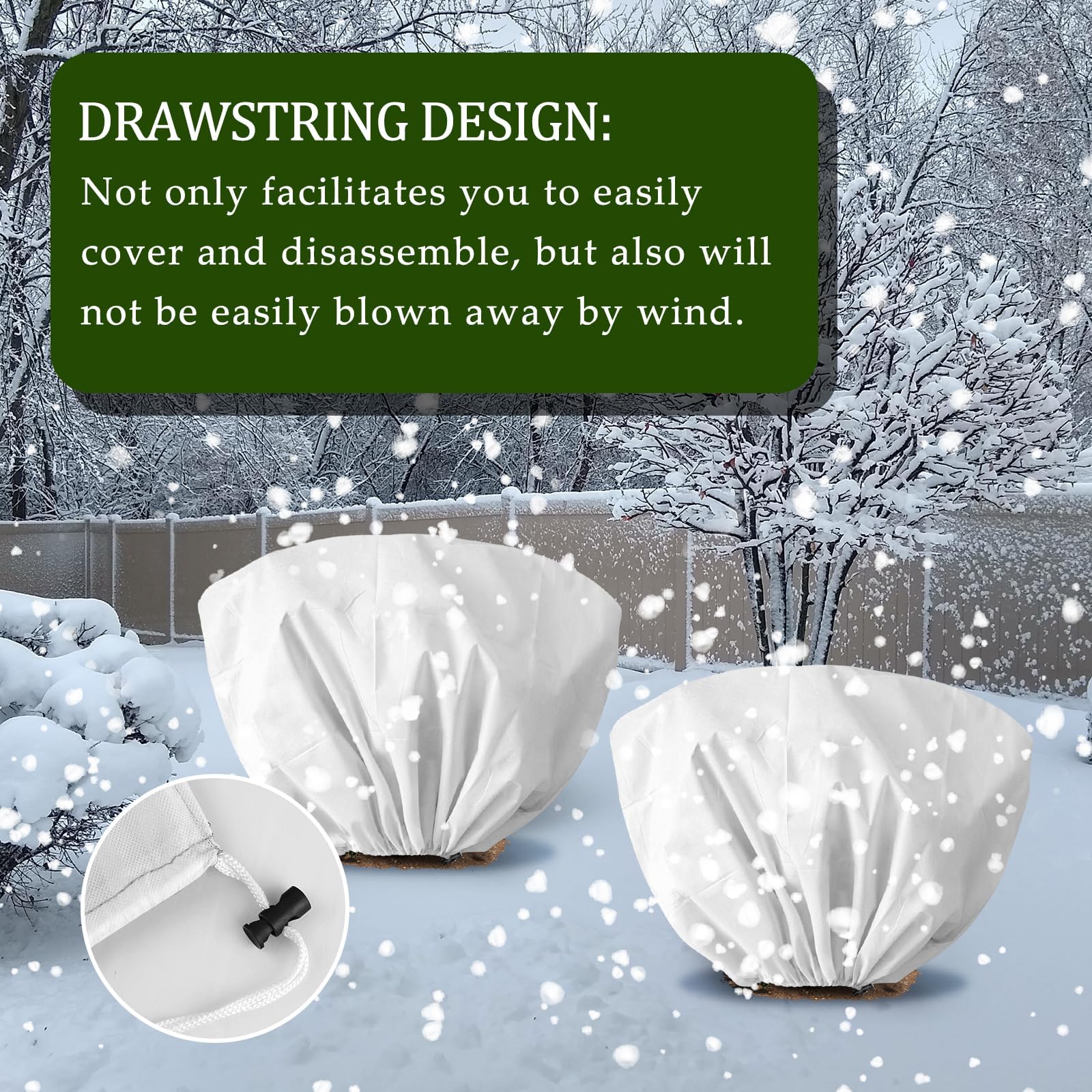 EYNDYN frost protection bag for outdoor gardens keeps delicate plants insulated