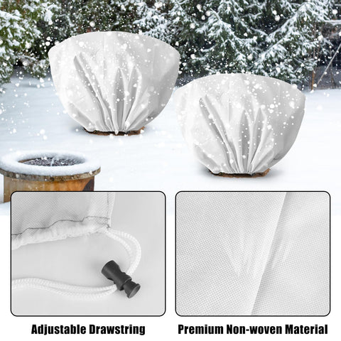 EYNDYN protective plant cover bag provides heat retention while allowing air and moisture to reach roots