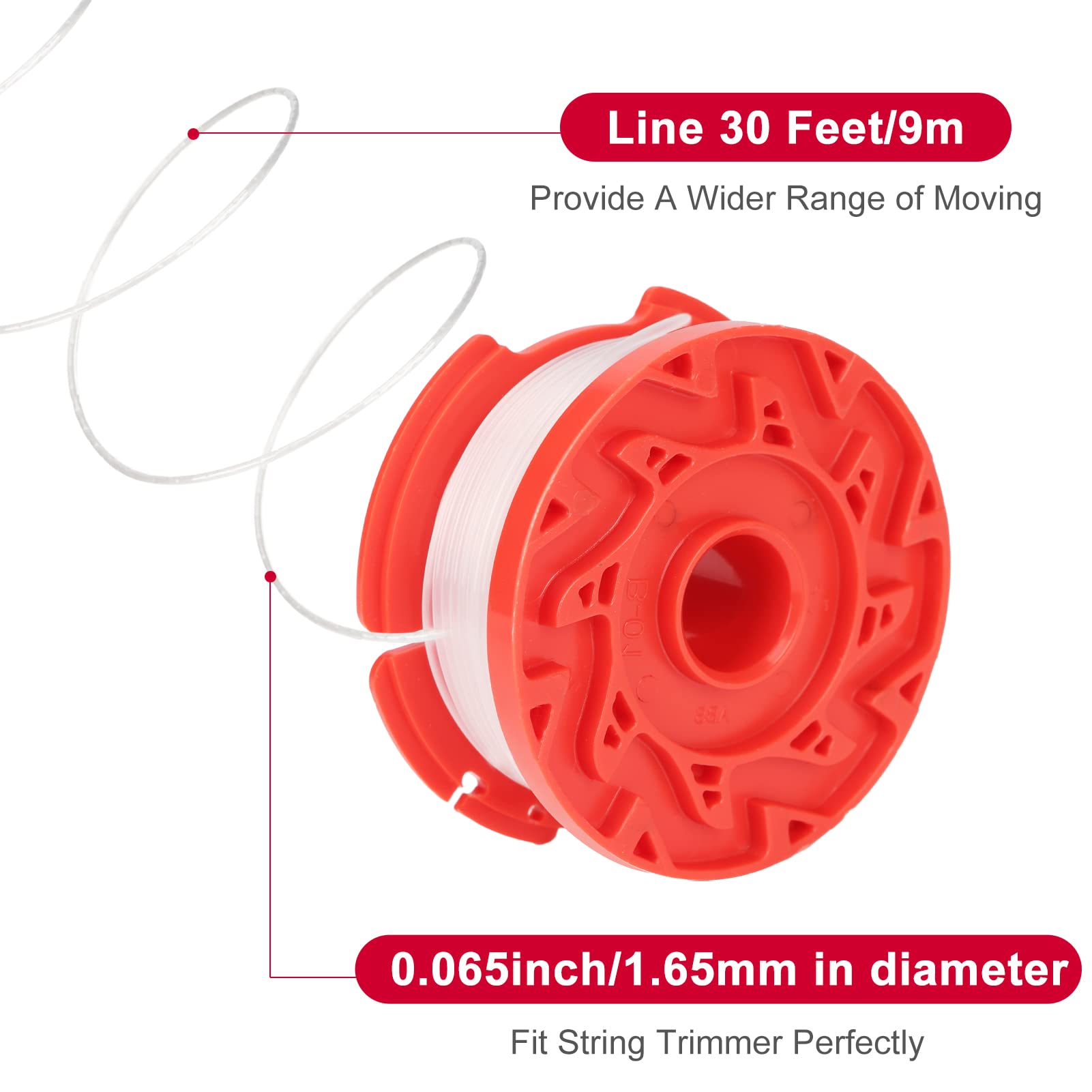 Eyoloty CMZST0653 spool line compatible with Craftsman models for quick reload.
