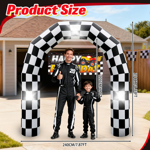 Eyourlife arch with three LED lights for bright nighttime visibility at events