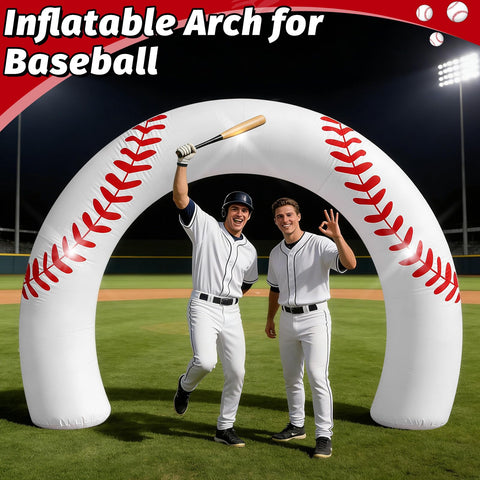 Eyourlife baseball arch at senior night, creates grand entrance for players.