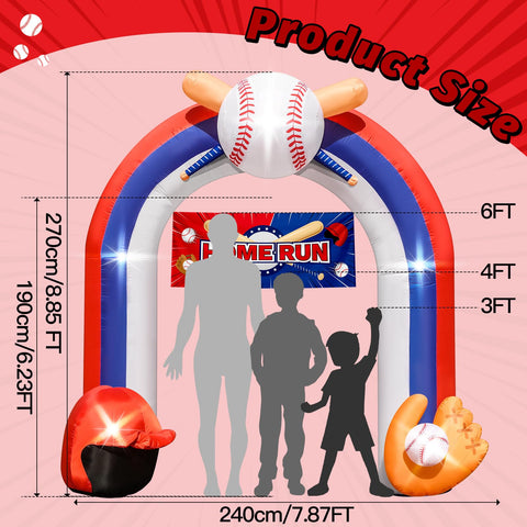 Eyourlife baseball arch LED lights illuminate nighttime games and celebrations