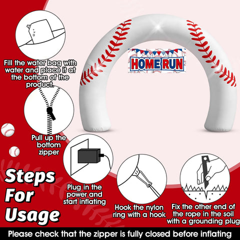 Eyourlife baseball arch outdoors with stakes, wind-resistant setup for park events.