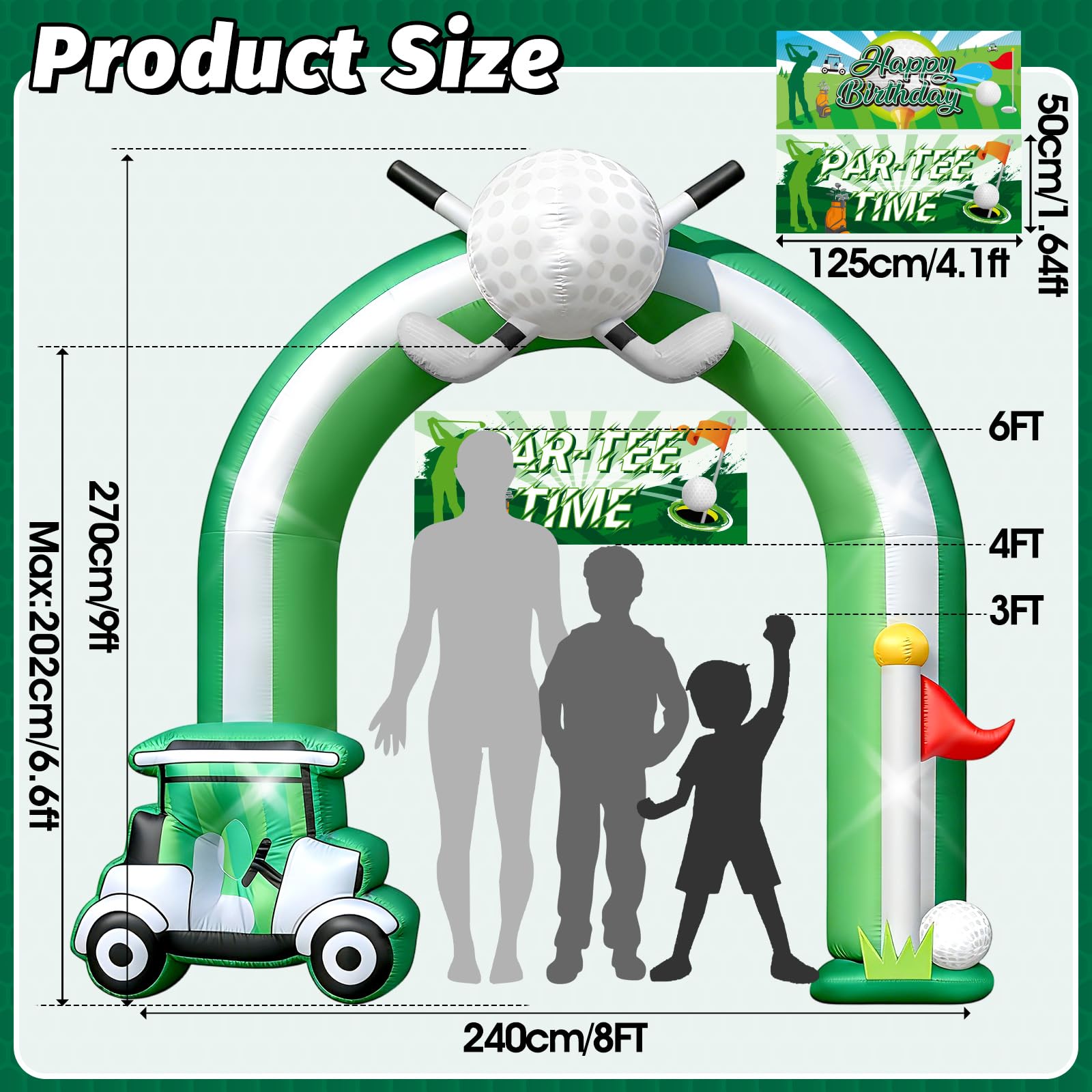 Eyourlife inflatable arch with automatic blower for quick setup