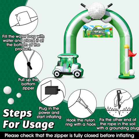 Eyourlife inflatable golf sign with club and ball details