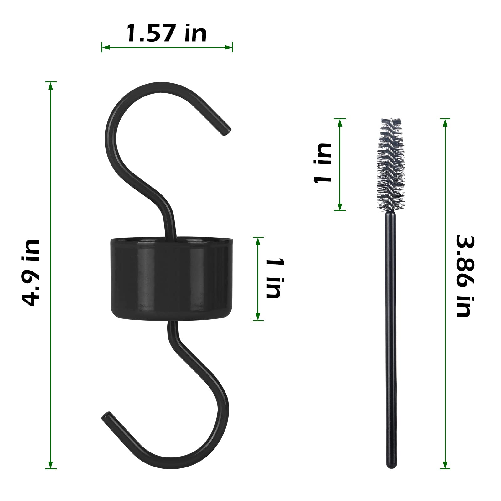 Eyrosa measures 5-inch tall by 1.6-inch wide to fit most feeders