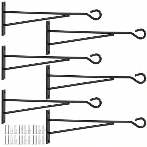 Eyrosa 8-inch hanging plant hook bracket on a balcony railing keeps pots secure.