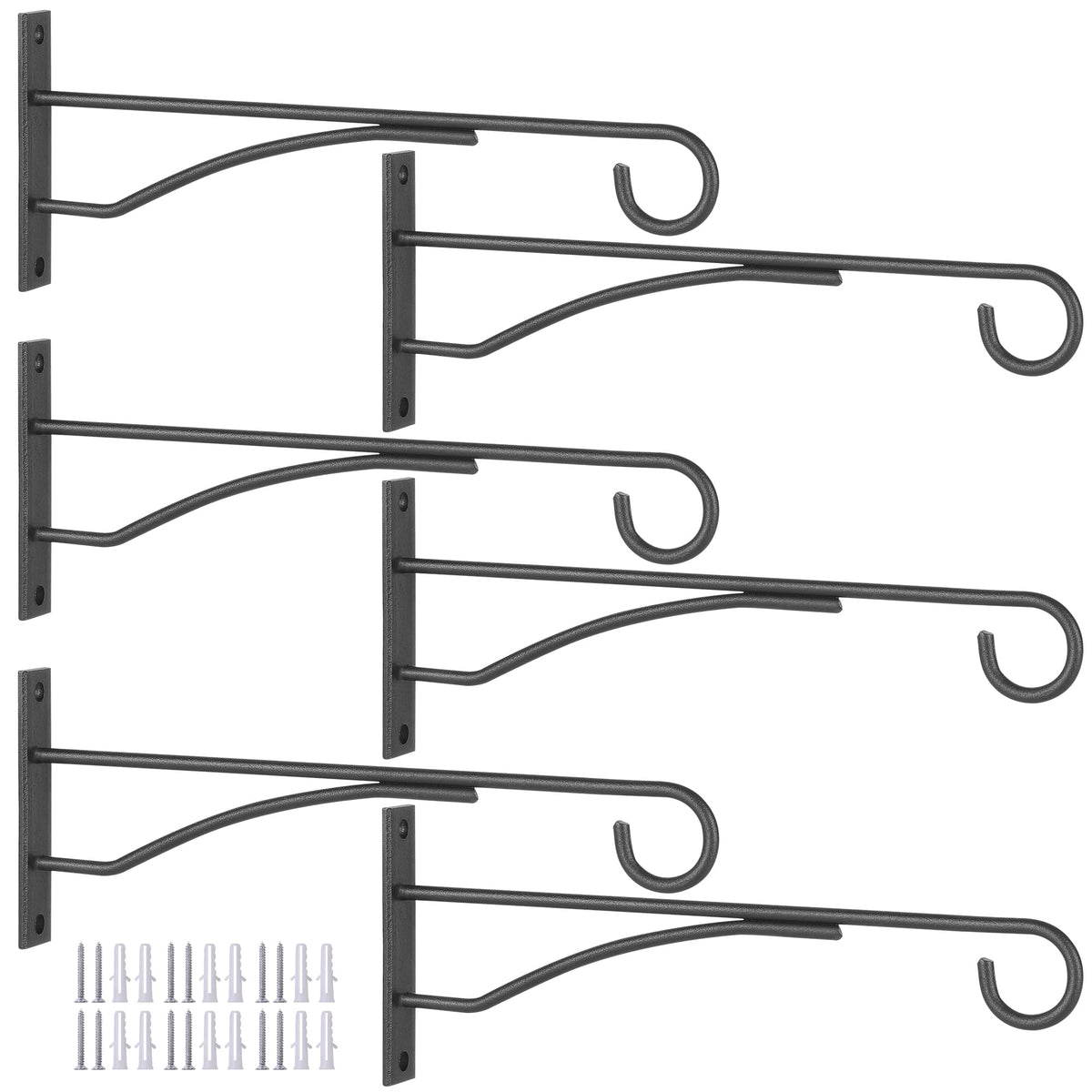 Eyrosa 8-inch plant hangers pack six for indoor outdoor use, sturdy and load-bearing.