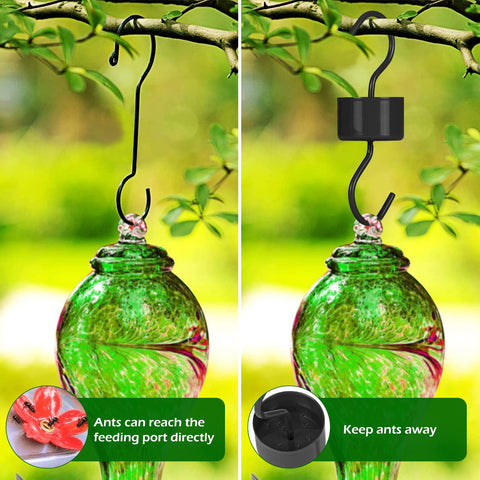 Eyrosa black ant moat design blends with outdoor feeders and reduces contamination
