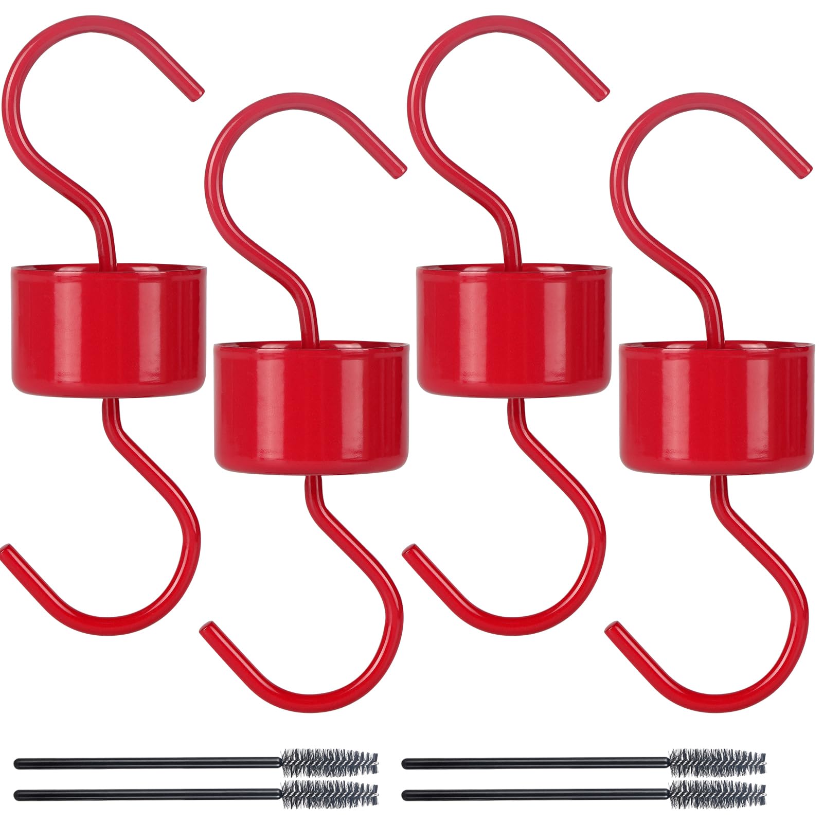 Eyrosa metal ant moat for hummingbird feeder protects nectar outdoors.