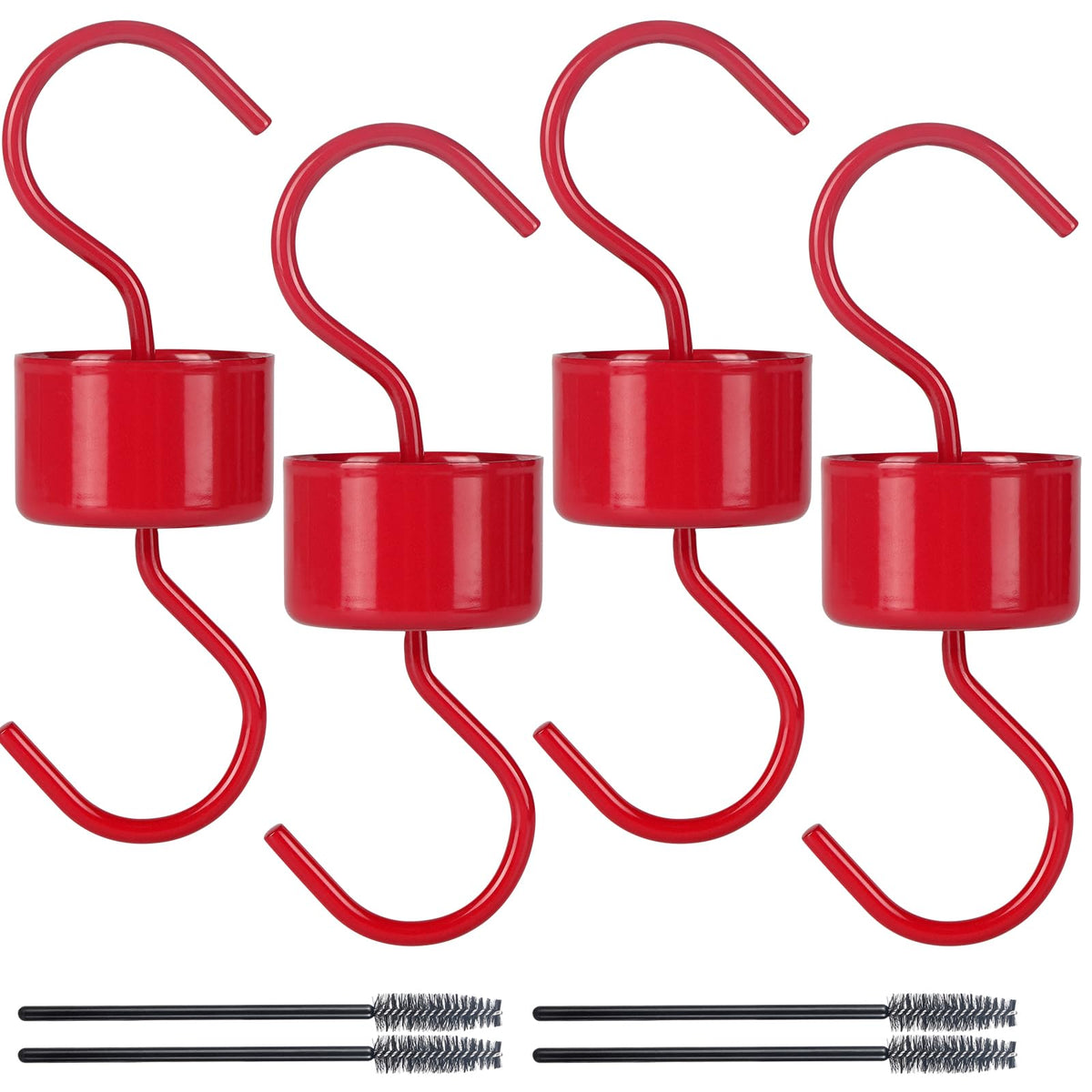 Eyrosa metal ant moat for hummingbird feeder protects nectar outdoors.