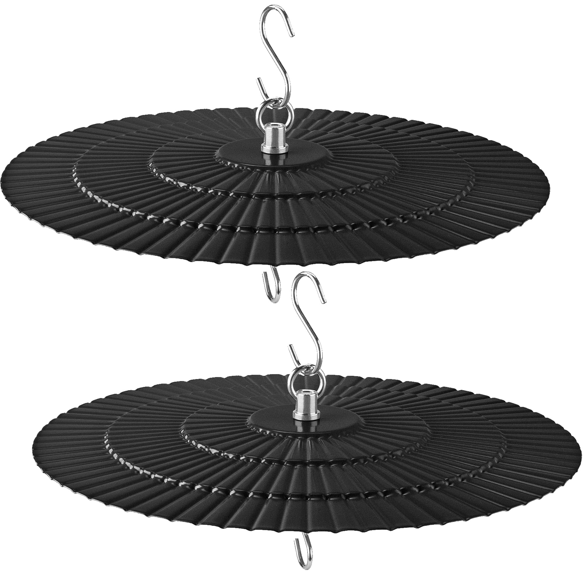 Eyrosa rain guard dome over a bird feeder shielding seeds from sun and rain