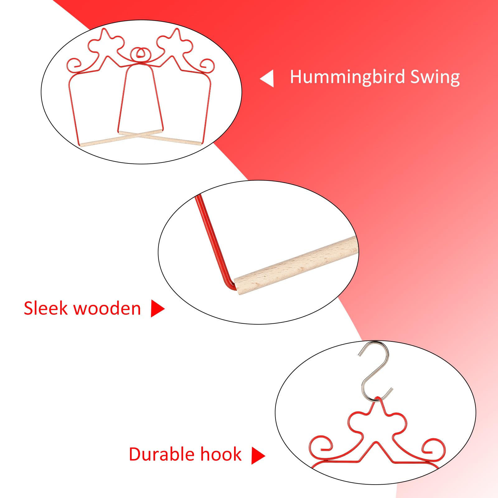 Eyrosa red hummingbird perches attract and support small birds.