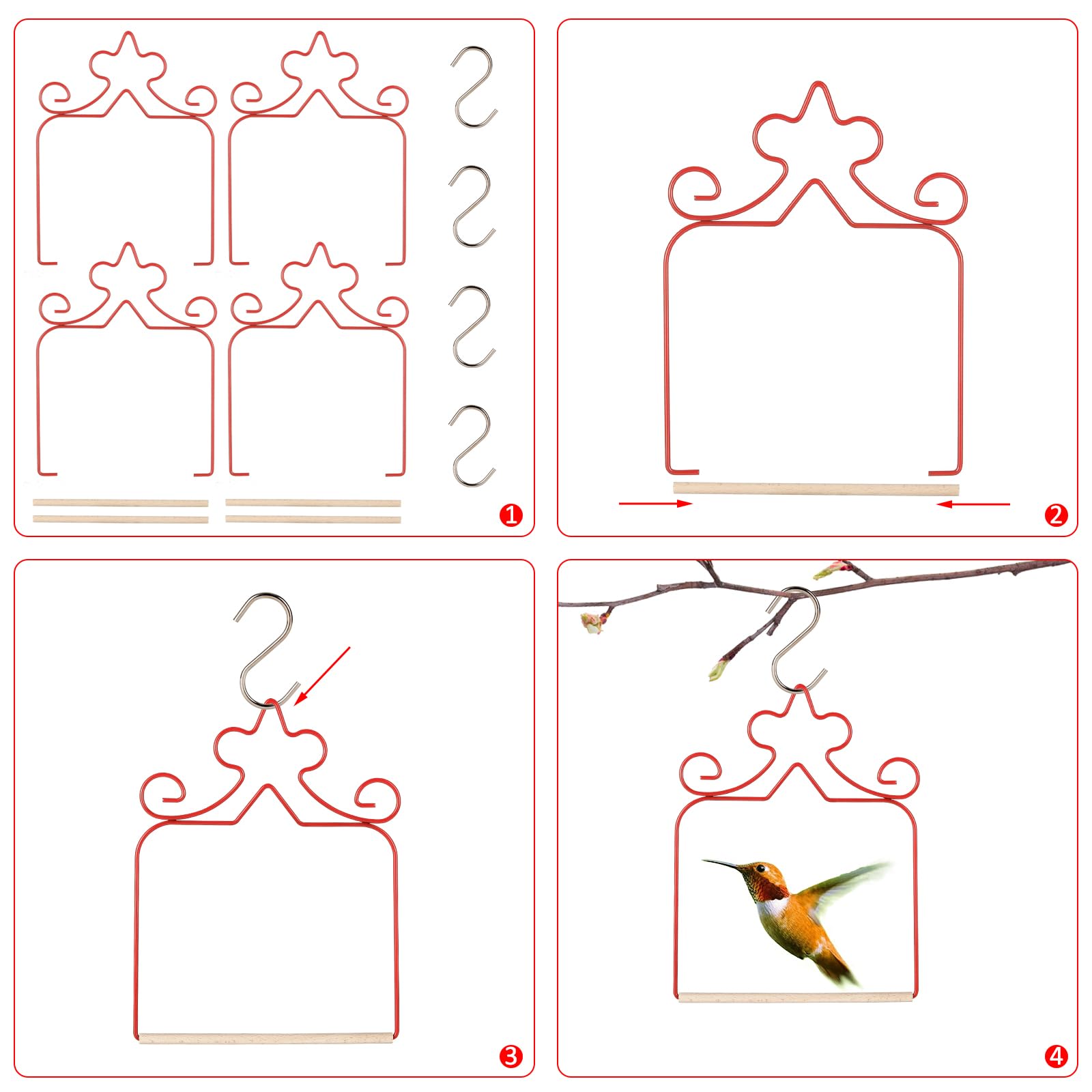 Eyrosa rust-resistant metal frame for lasting garden decor.