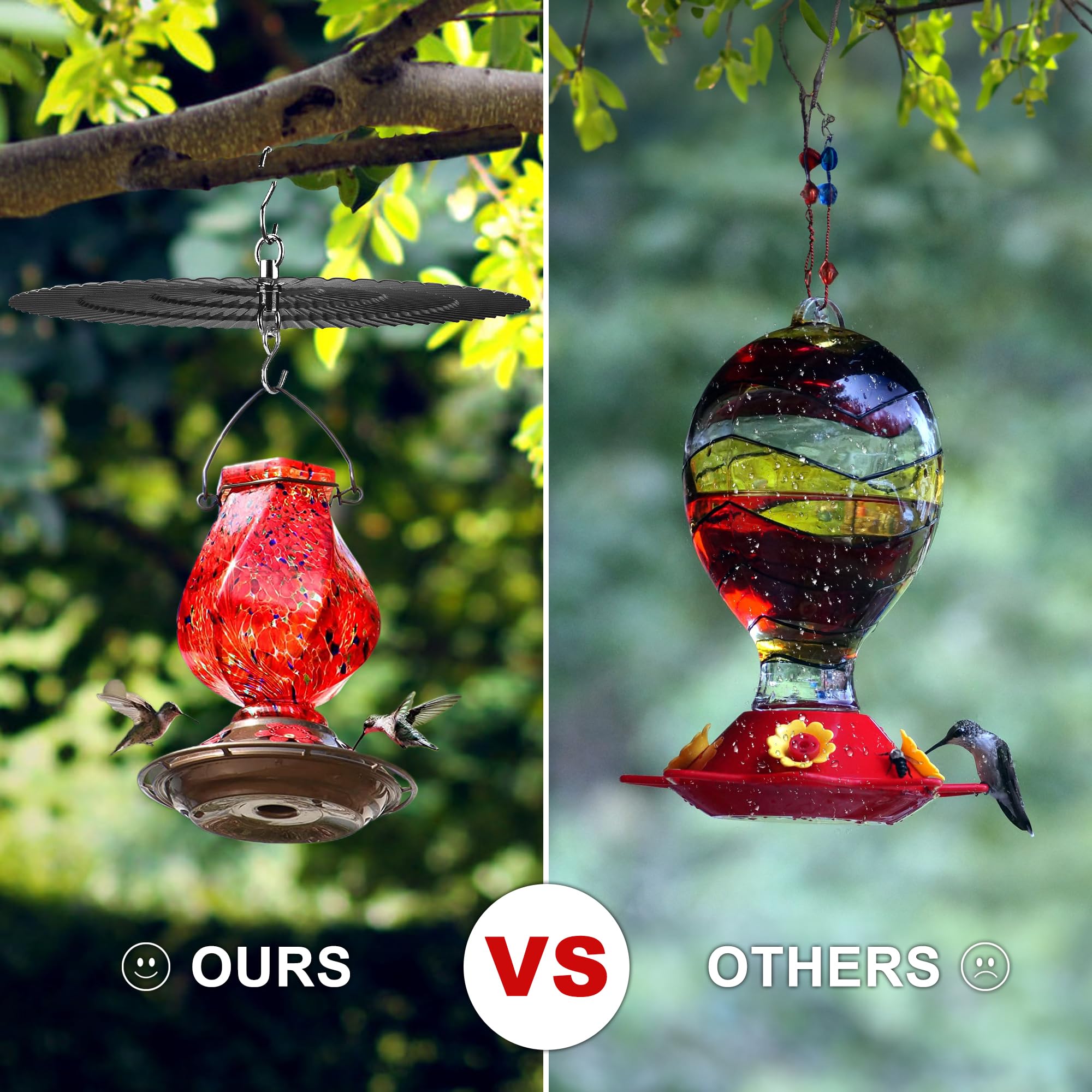 Eyrosa squirrel-baffle protects bird feeders from intruders