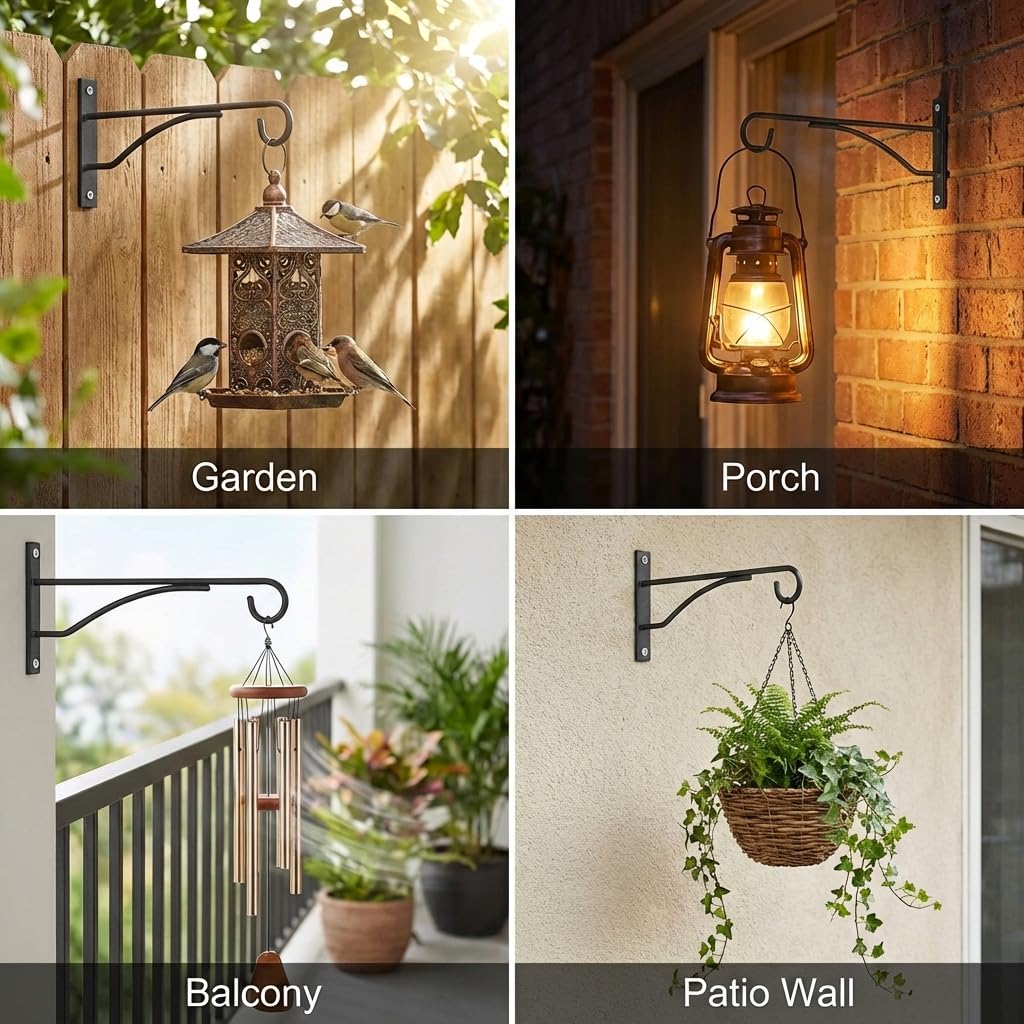 Eyrosa wall mount plant hanger for indoor/outdoor spaces, minimalist design.