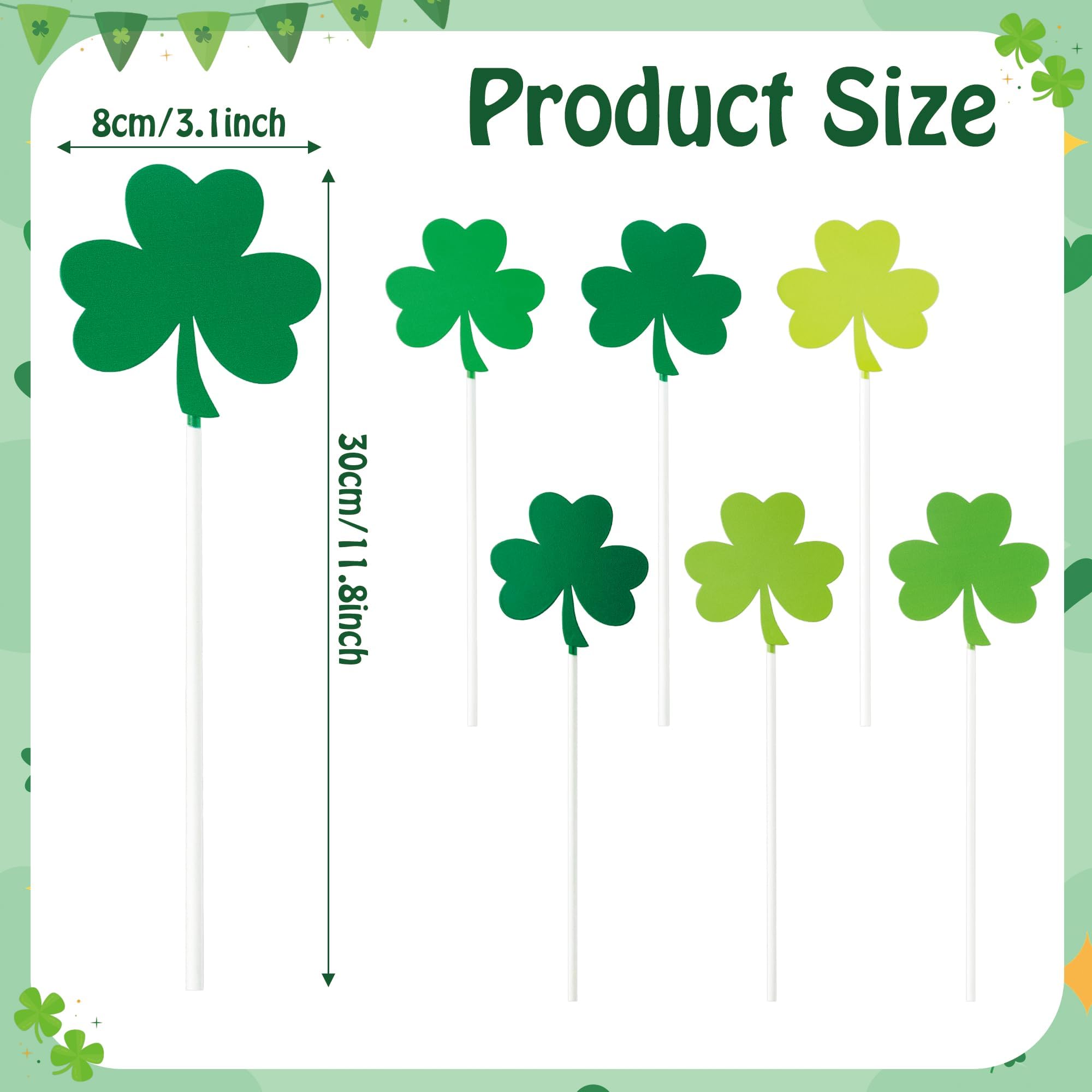 EYxsaxenk shamrock stake gradient enhances garden beds with St Patrick's charm.