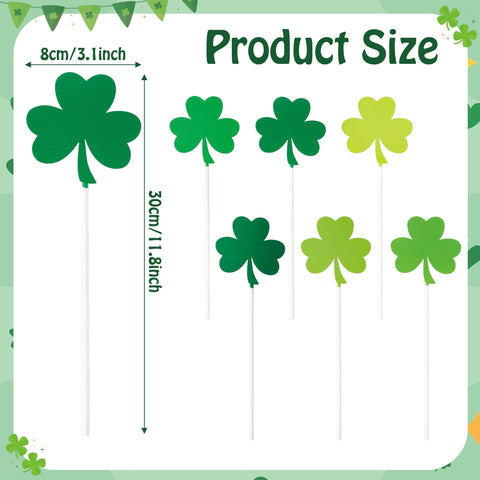 EYxsaxenk shamrock stake gradient enhances garden beds with St Patrick's charm.