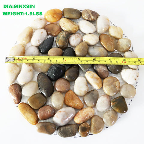 EYZH decorative river rocks for patio: 9-inch round stones add aesthetic appeal