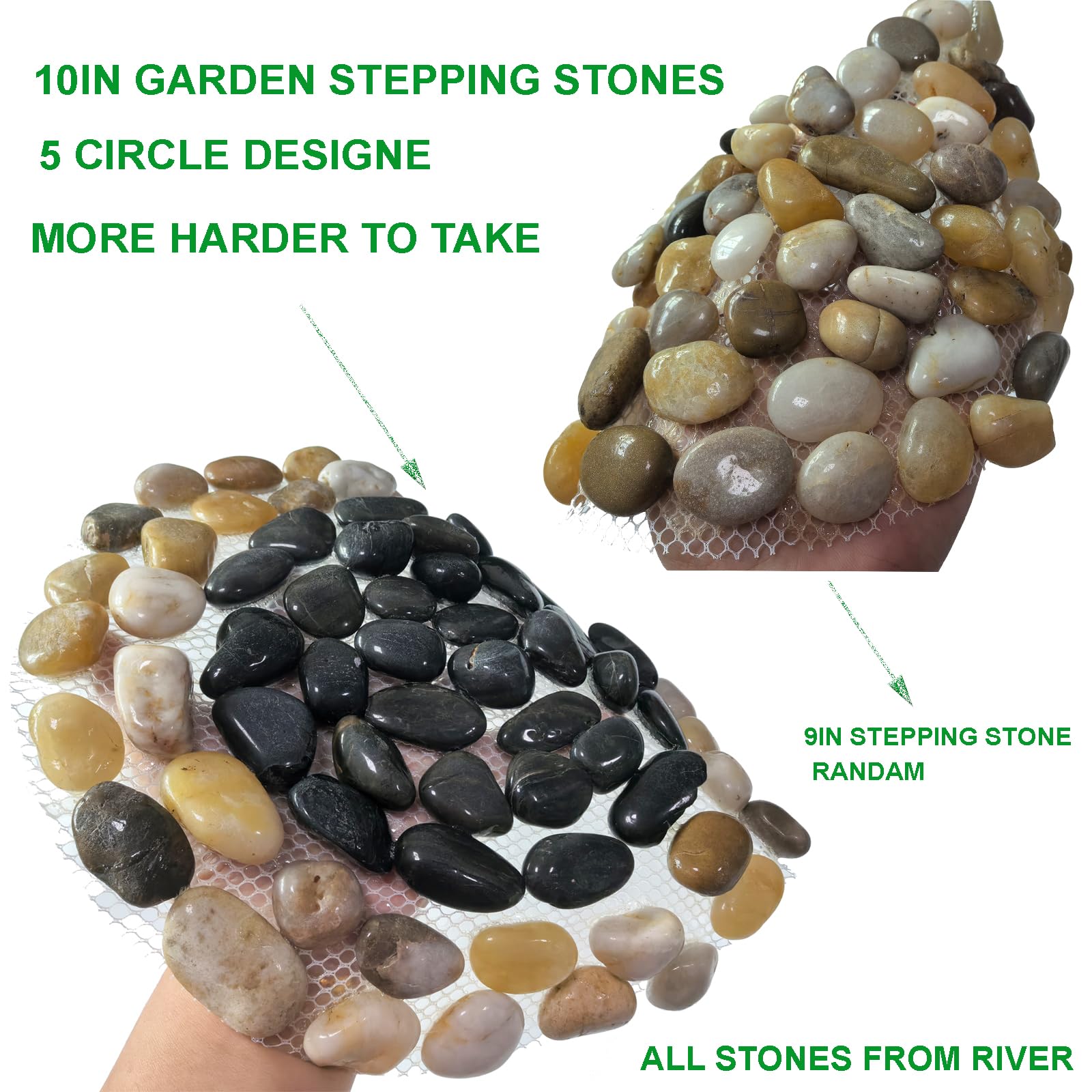 EYZH stepping stones installed for a simple walkway setup.