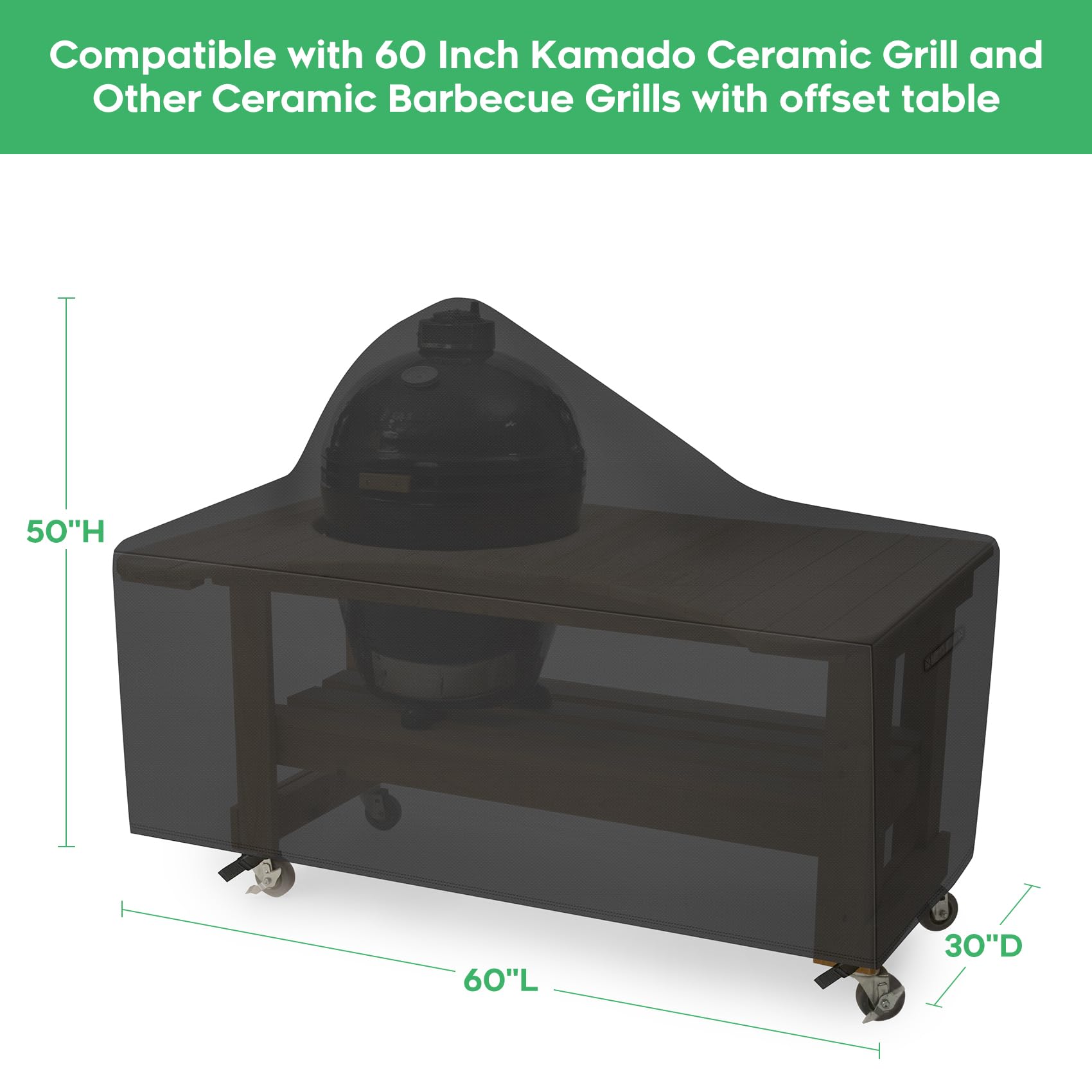 EZ-DONGTENG big green egg grill cover shielding ceramic grill from snow and wind