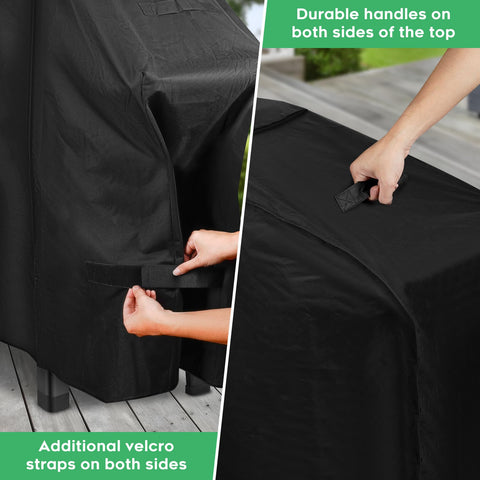 600D waterproof coating shields Weber Slate 30 from snow, rain, and wind