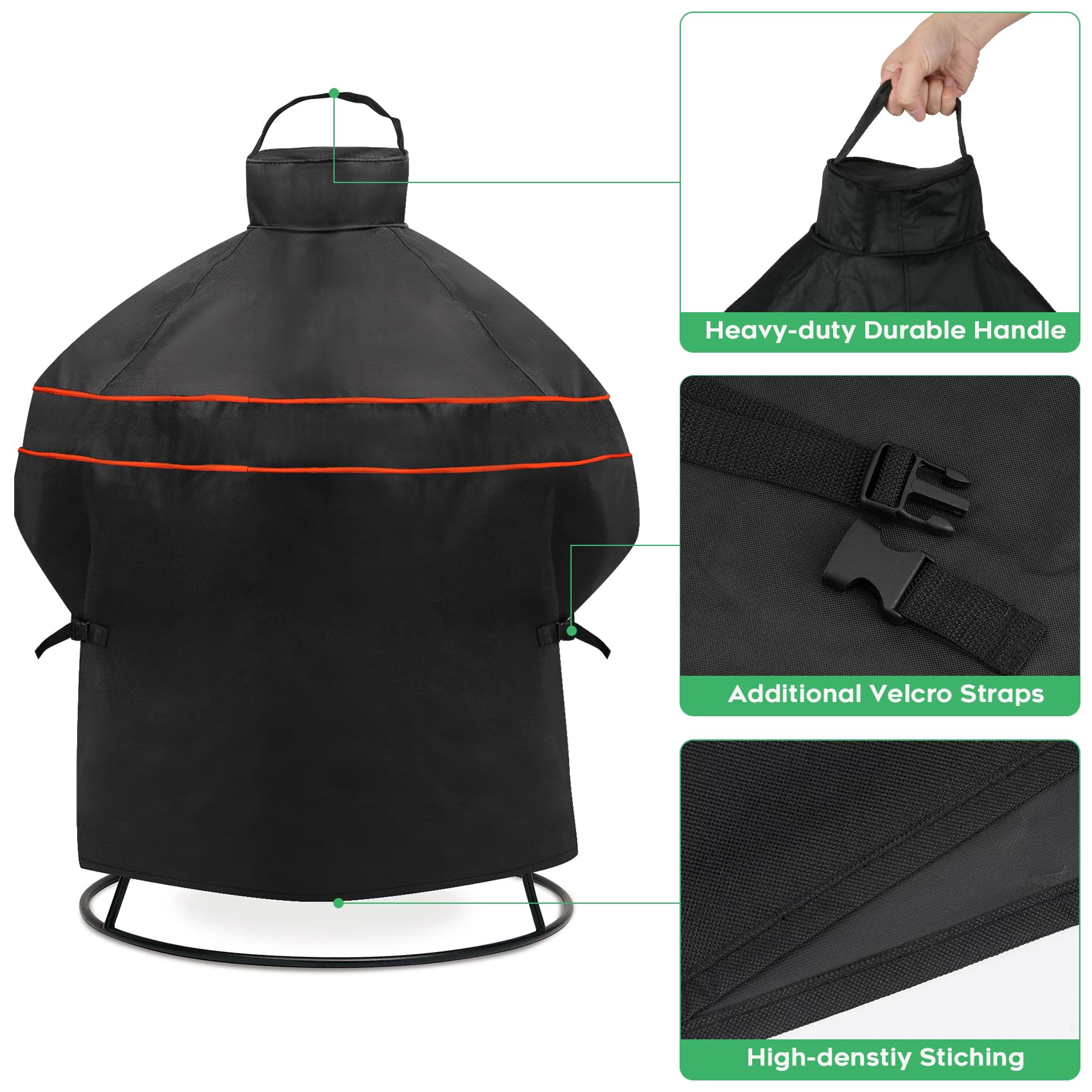 Close-up of waterproof seams on EZ-DONGTENG grill cover