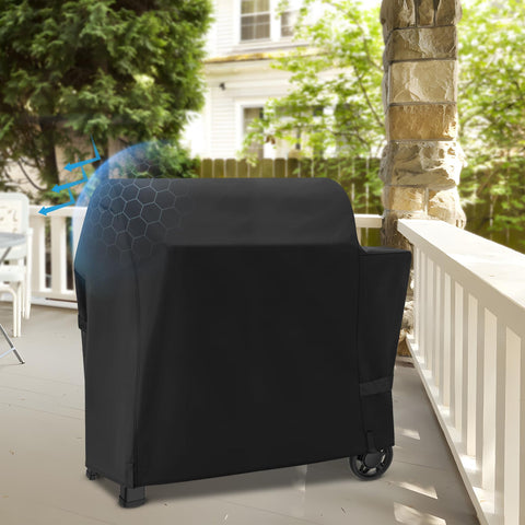 Snug-fit EZ-DONGTENG cover keeping Weber grill dry and clean