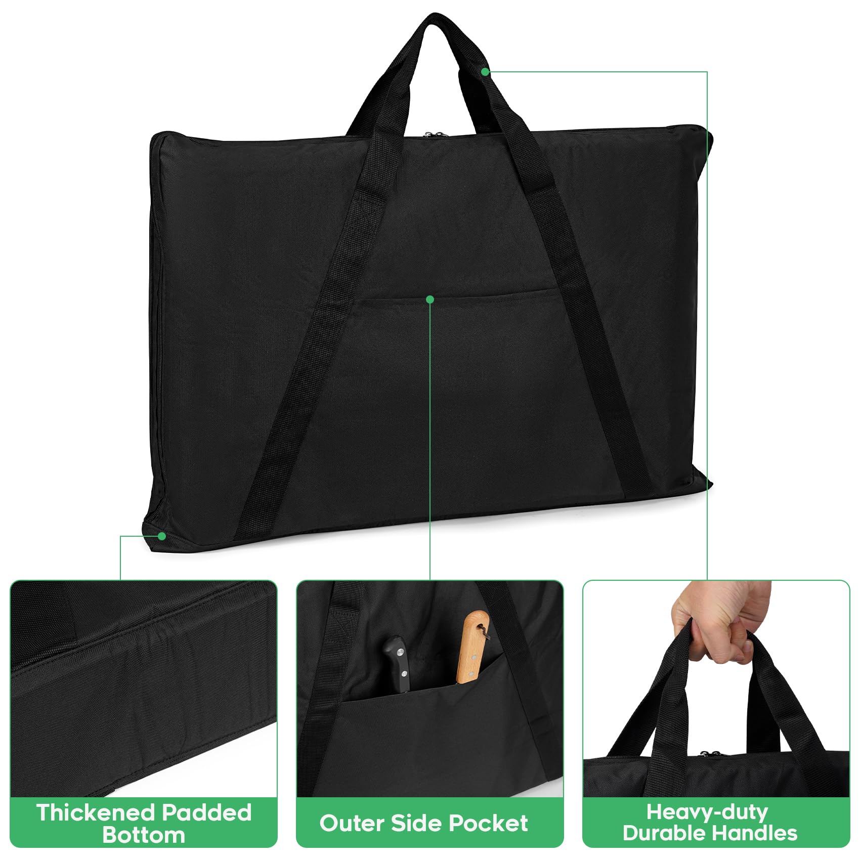 EZ-DONGTENG storage bag keeps full-size griddle secure and organized.