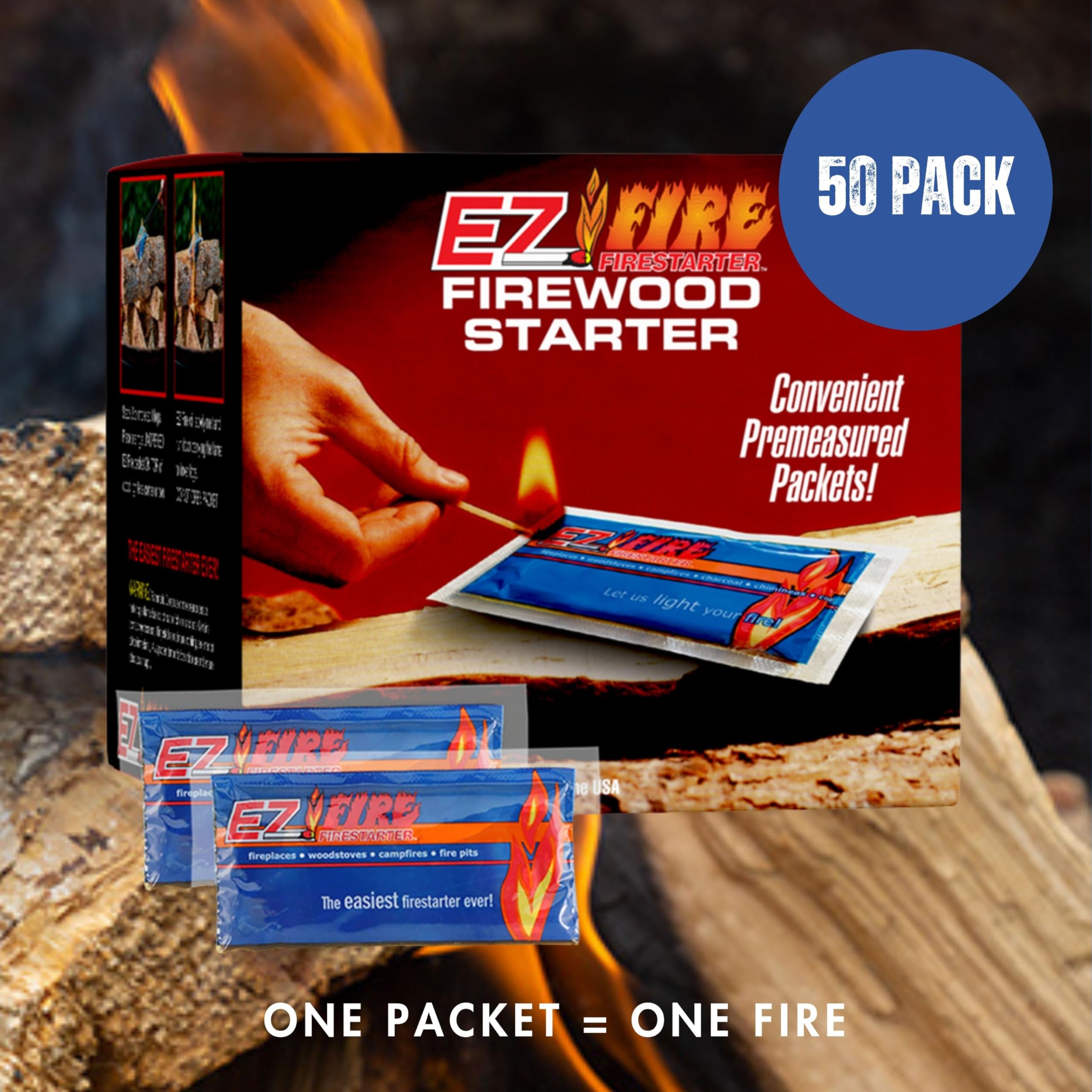 EZ Fire Firestarter indoor setup enables quick, clean indoor fires