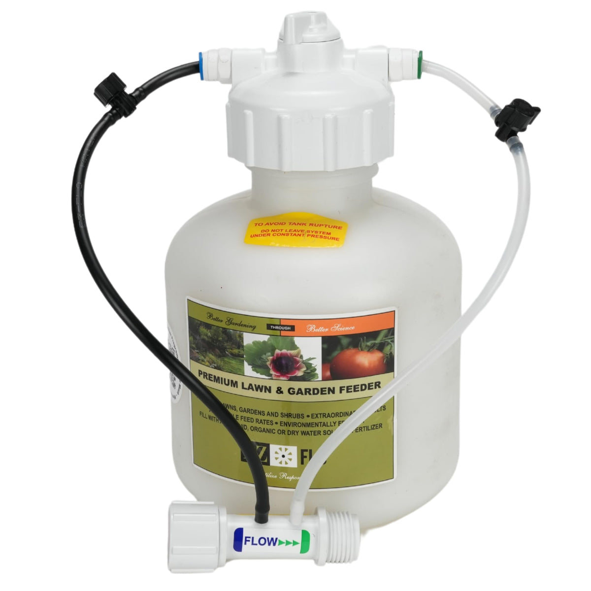 EZ-FLO 2005-HB hose-bib connection for easy watering and feeding.