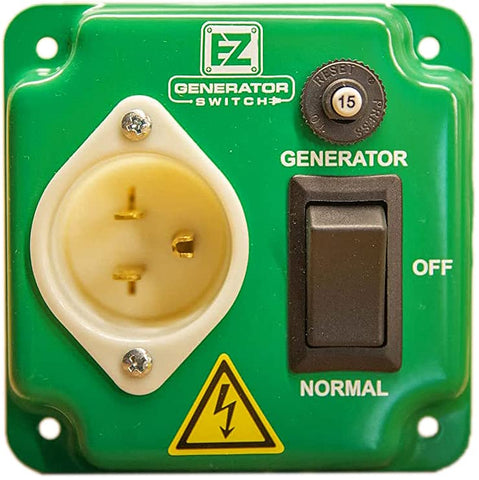 EZ Generator Switch exterior faceplate with a manual transfer lever for reliable operation.