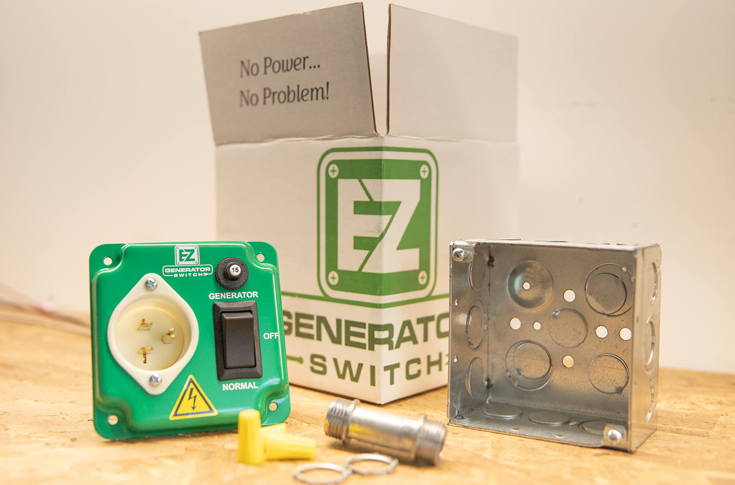 Inside wiring paths of EZ Generator Switch showing clean, simple transfer connections.