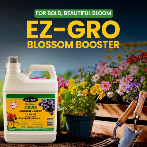 EZ-GRO 10-30-20 formula close-up showing nutrients for robust flowering.