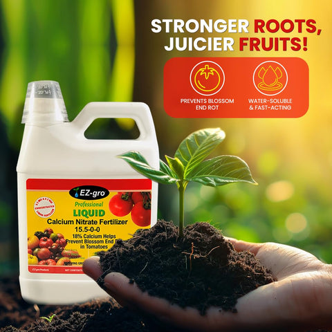 EZ-gro Calcium Nitrate root growth detail shows strong root systems