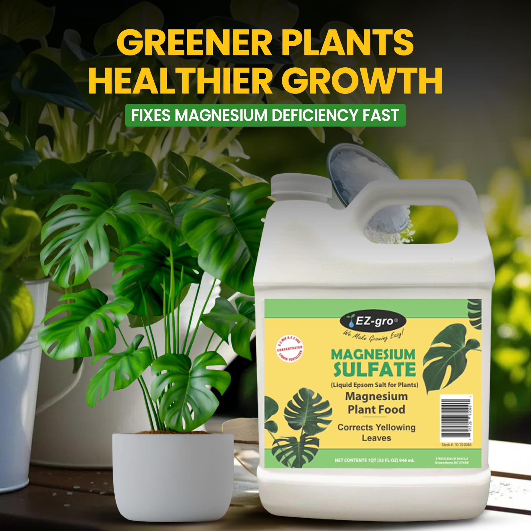 EZ-gro Epsom Salt dissolving in water for easy plant feeding