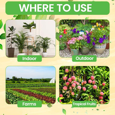 EZ-gro root and leaf growth support nourishes strong, green plants.