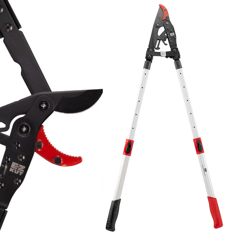 EZ Kut G2 front angle shows extended reach for high branches.